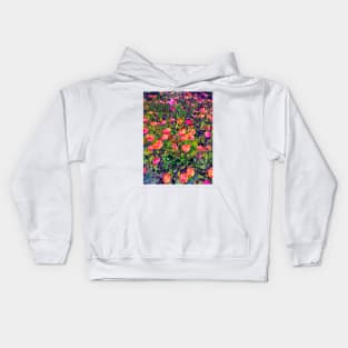 Trippy Multicolor Flower Garden Kids Hoodie